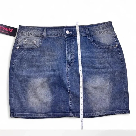 ROMWE Light Blue Denim Skirt - Picture 6 of 6